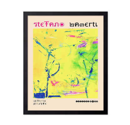Neon Scribble Abstract