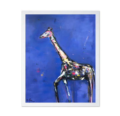 Abstract Giraffe Blue