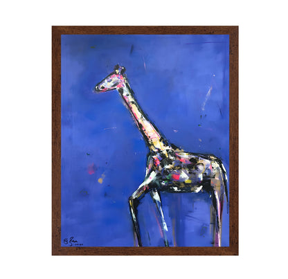 Abstract Giraffe Blue
