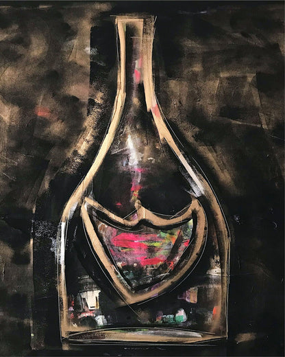 Abstract Wine Bottle