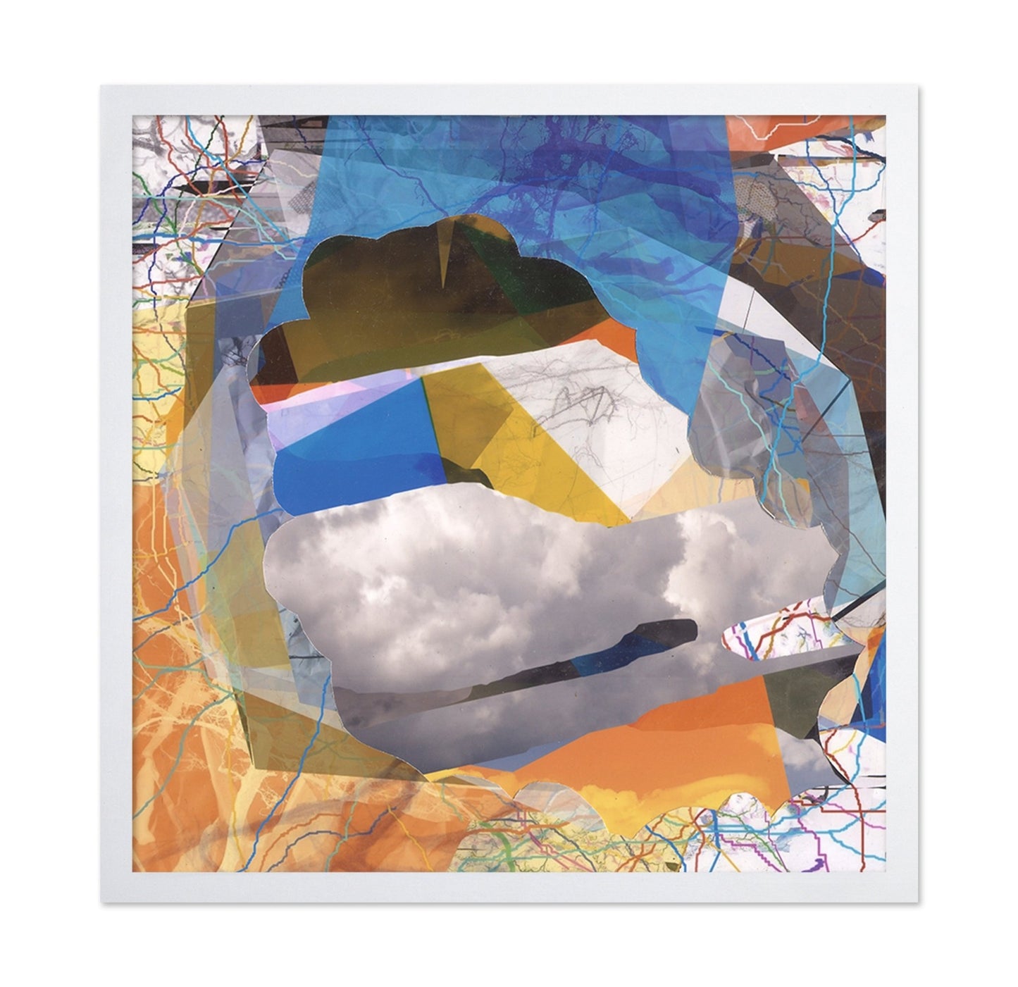 Layered Map Cloud Collage