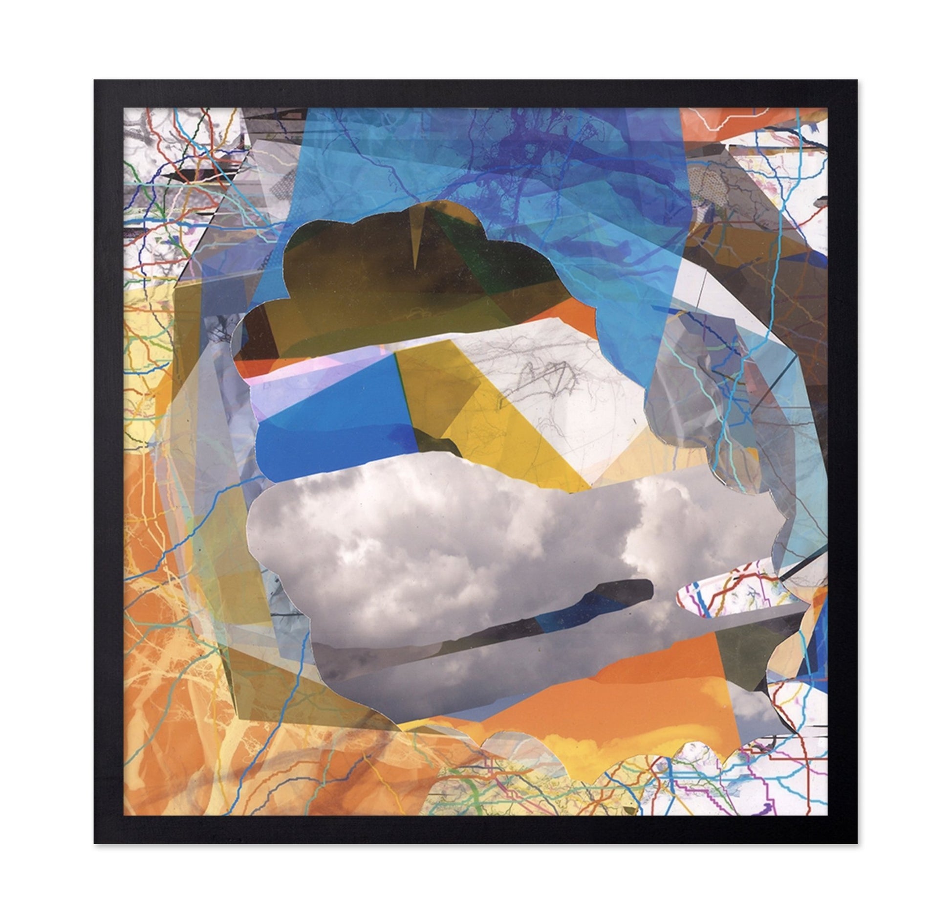 Layered Map Cloud Collage