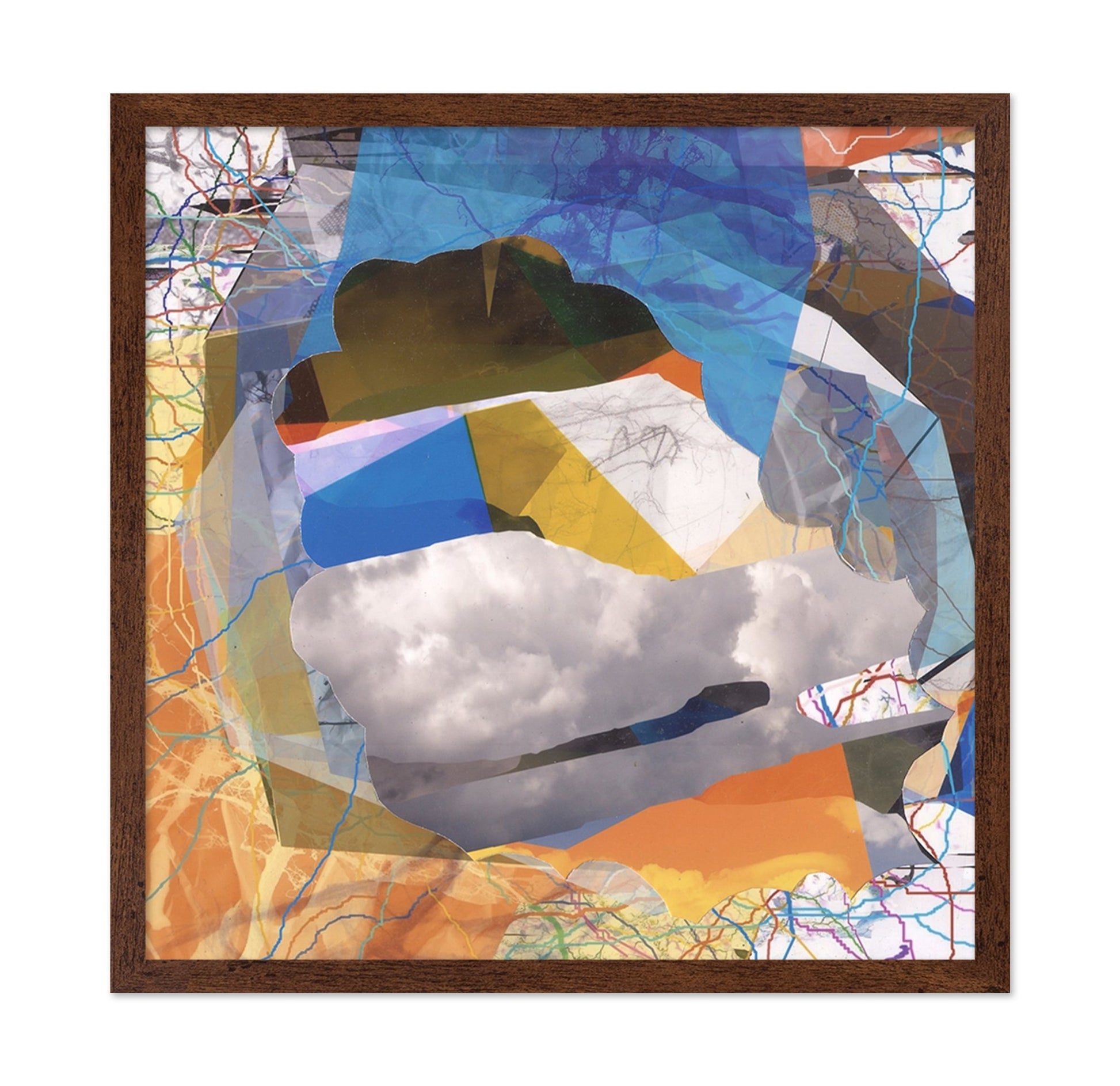 Layered Map Cloud Collage
