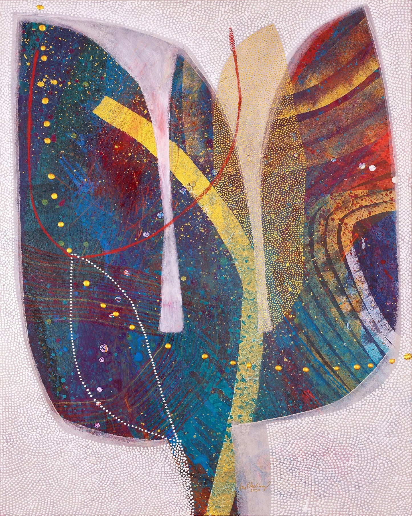 Abstract Golden Leaf