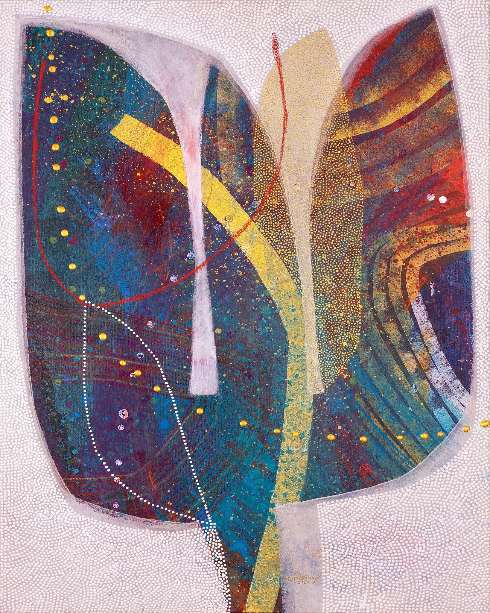 Abstract Golden Leaf
