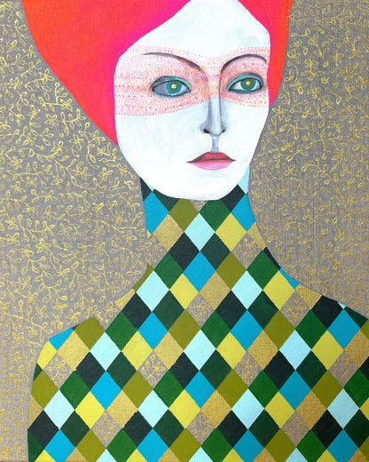 Patterned Portrait Woman