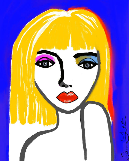 Neon Blonde Portrait