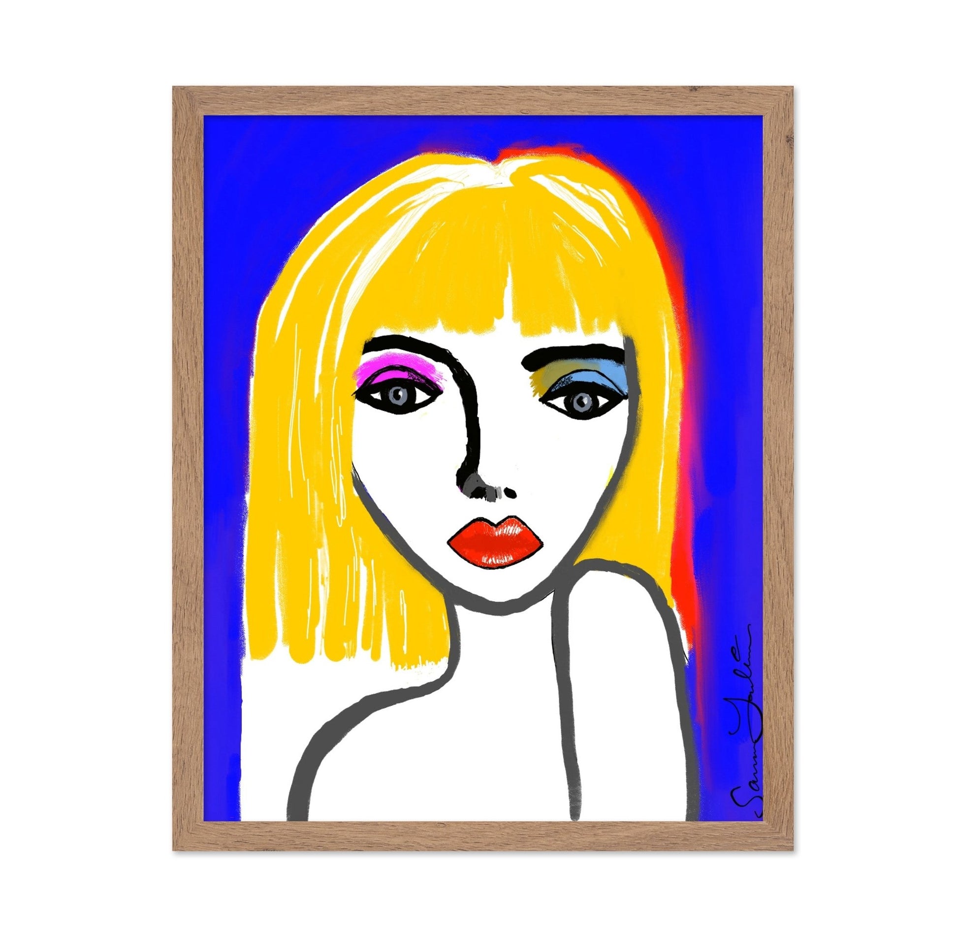 Neon Blonde Portrait