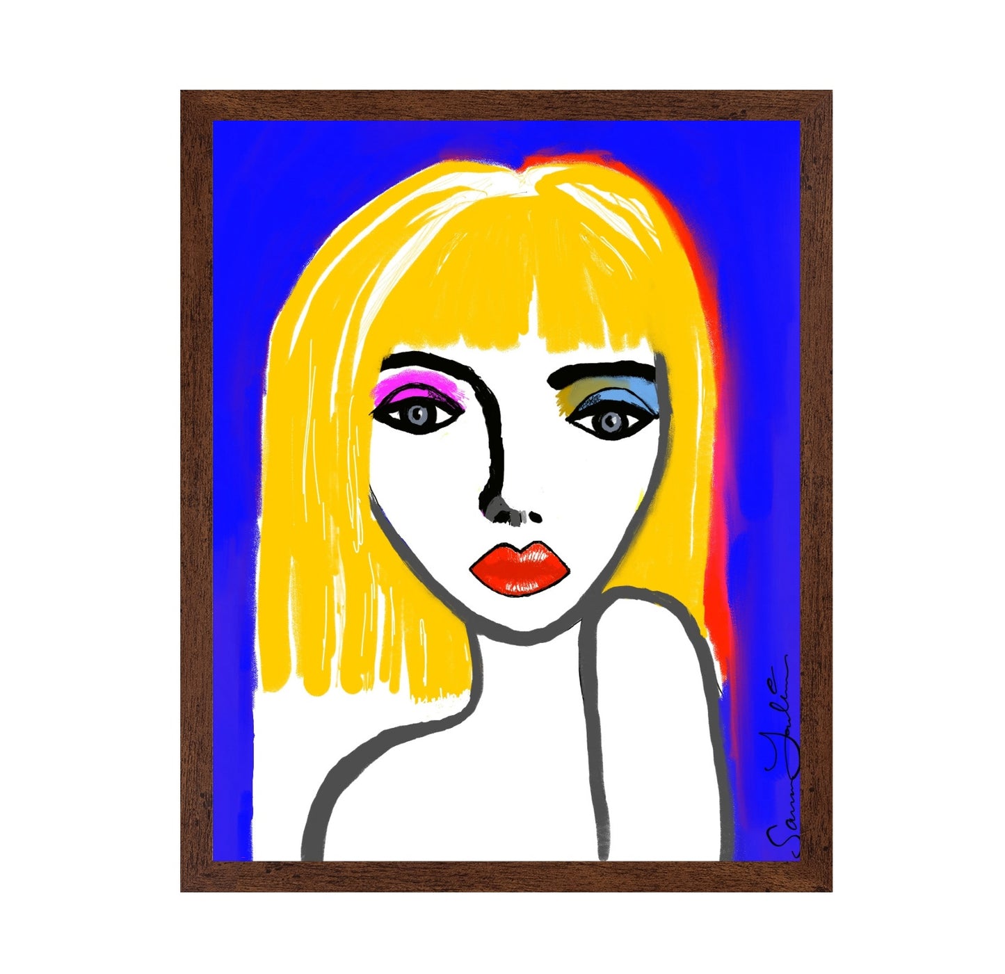 Neon Blonde Portrait