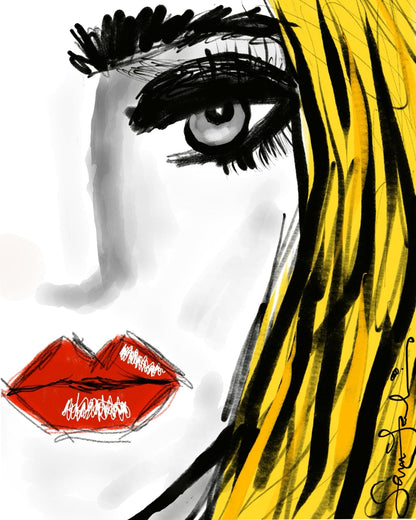Golden Hair Bold Gaze