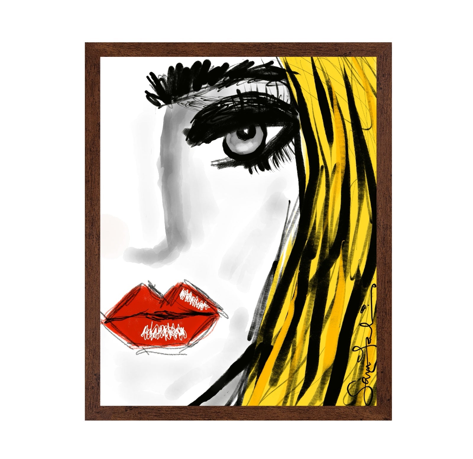 Golden Hair Bold Gaze
