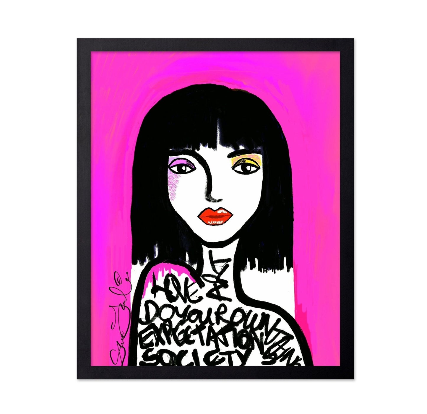 Pink Pop Girl Portrait