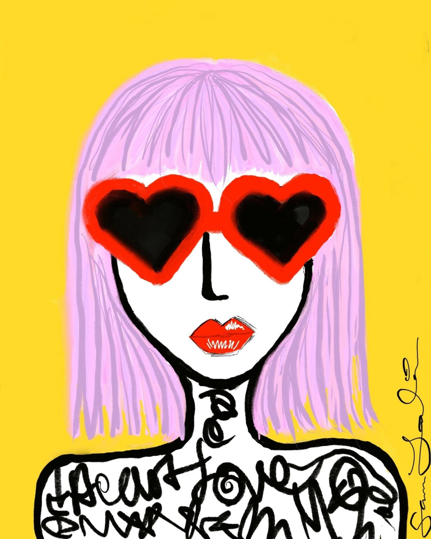 Heart Shades Girl
