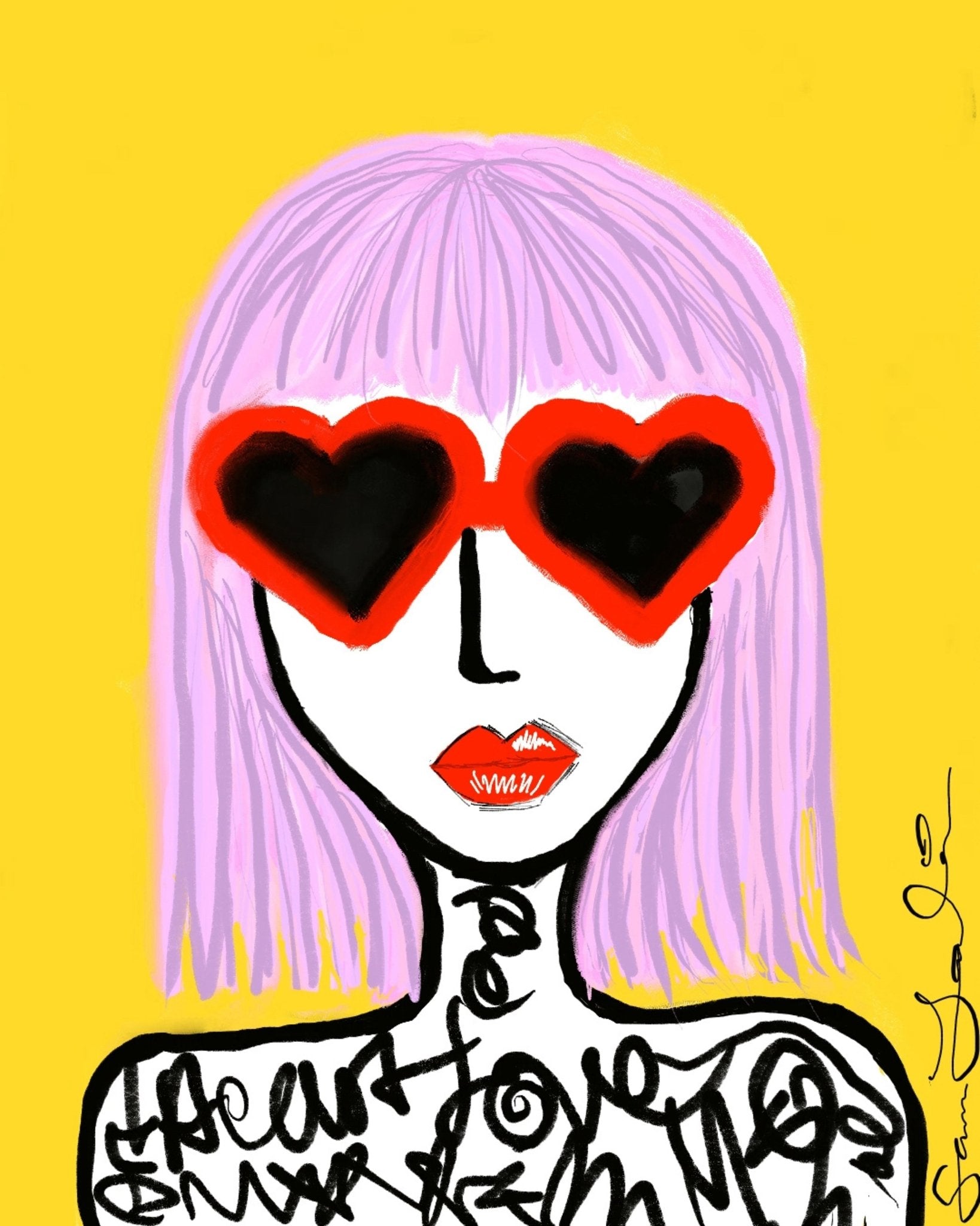 Heart Shades Girl