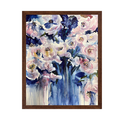 Blue Vase Roses
