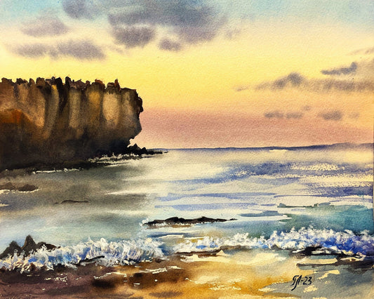 Coastal Cliff Sunset