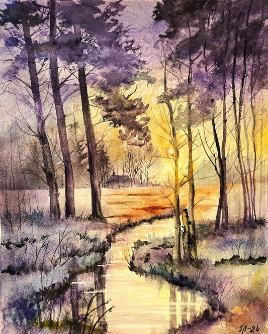 Winter River Sunrise