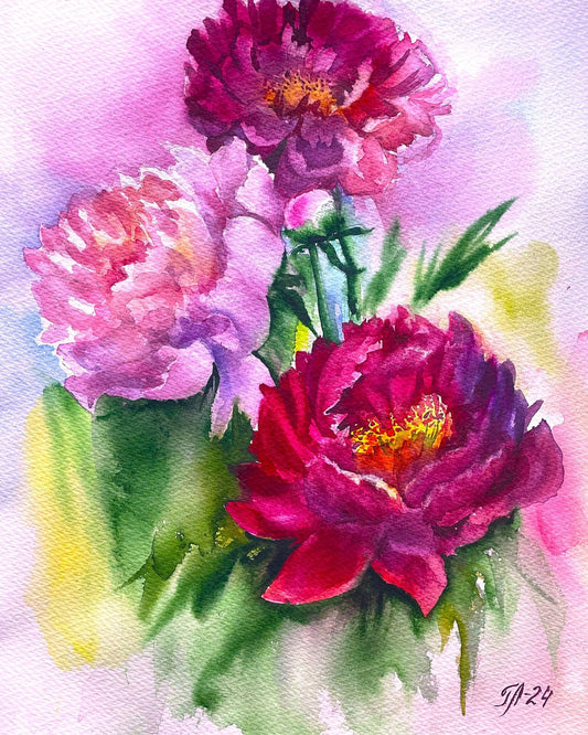 Vibrant Peony Bloom