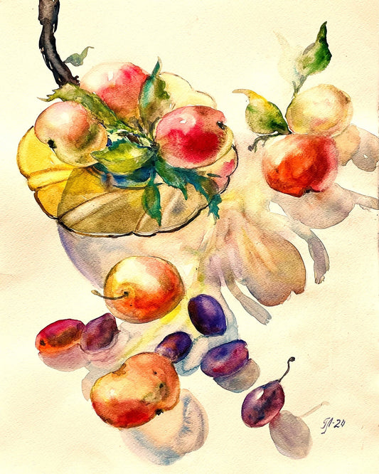 Rustic Fruit Still Life No1