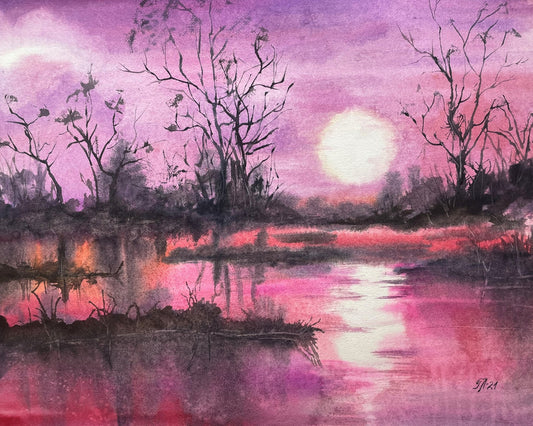 Pink Sunset Lake