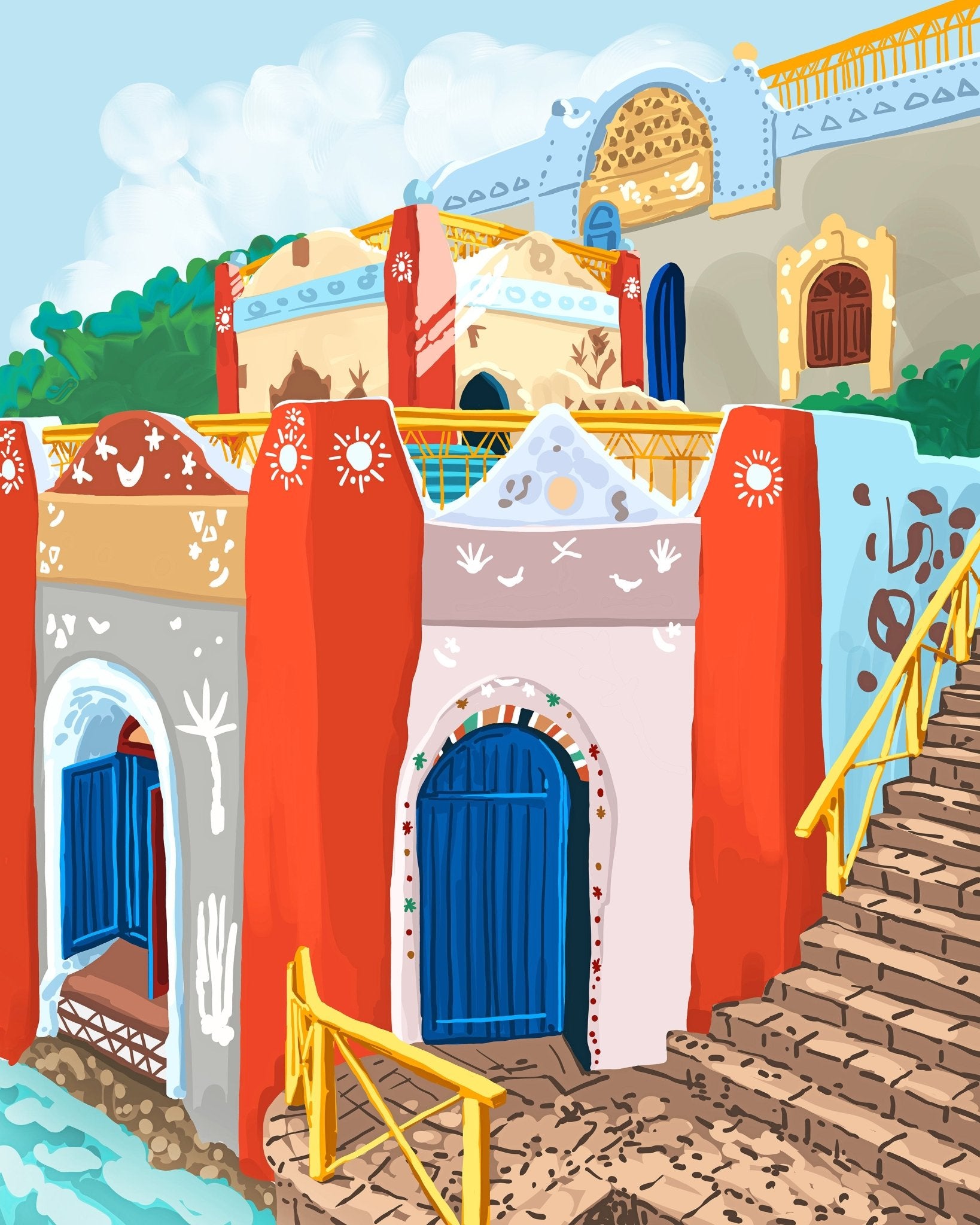 Colorful Desert Village