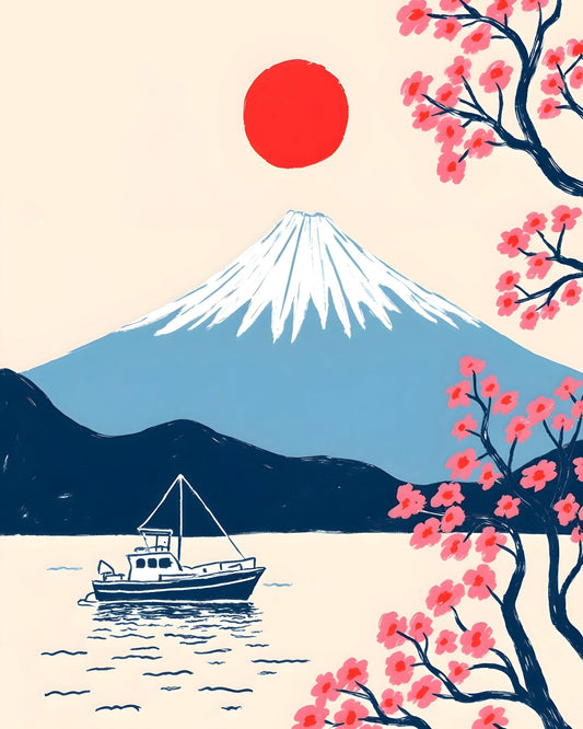 Fuji Sun Boat Scene