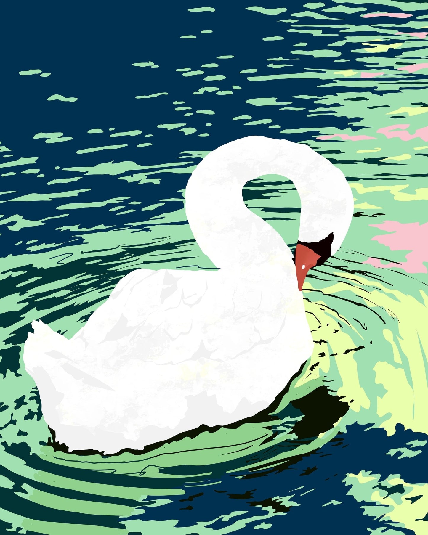 Graceful White Swan