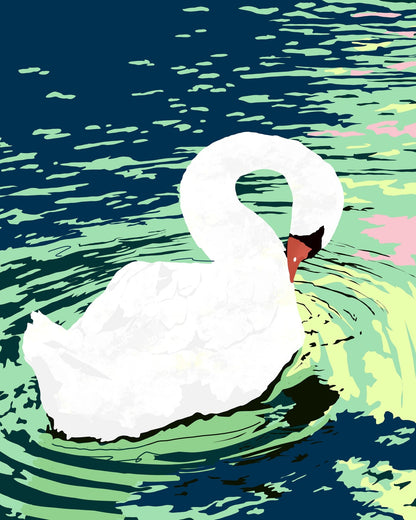Graceful White Swan