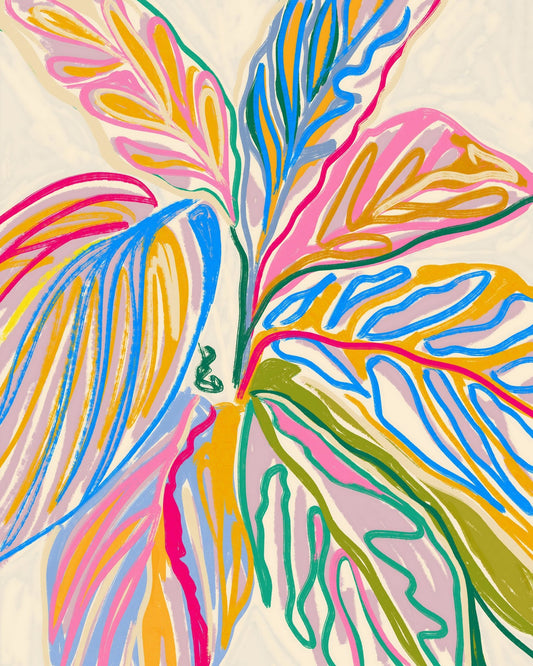 Abstract Color Leaves
