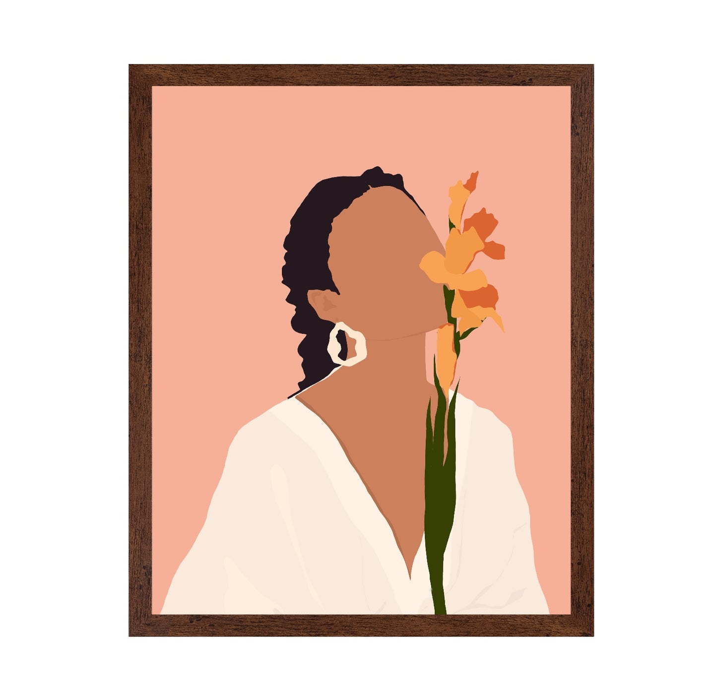 Floral Portrait Silhouette