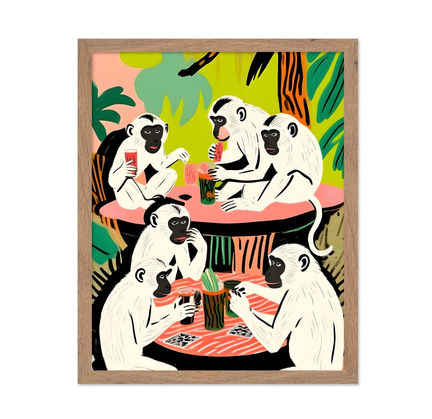 Monkeys Playing Cards