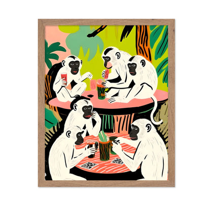 Monkeys Playing Cards
