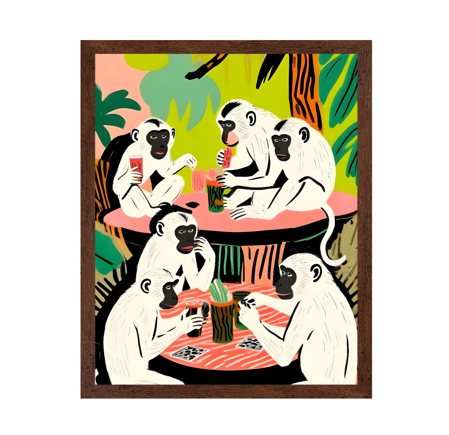 Monkeys Playing Cards
