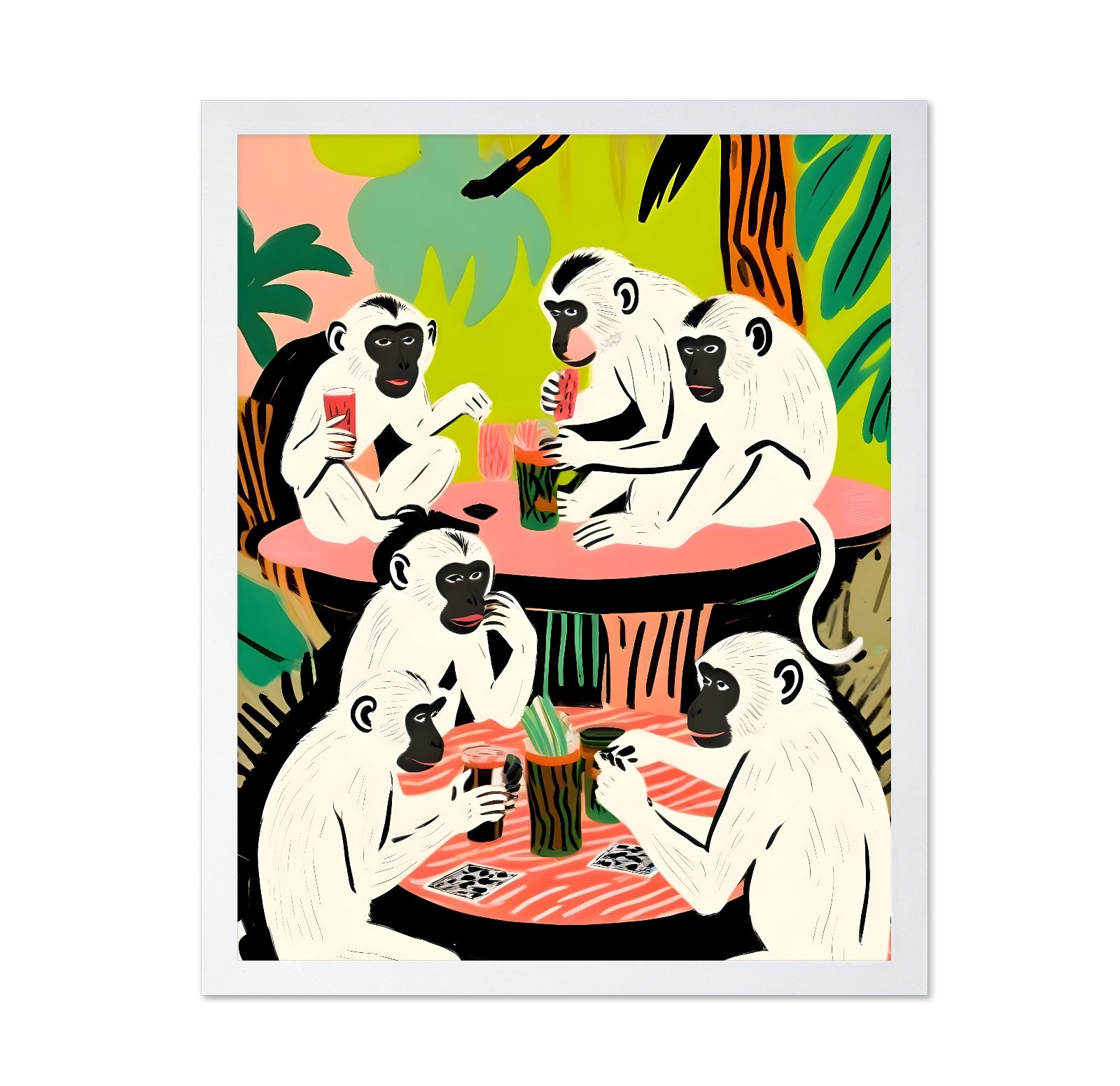 Monkeys Playing Cards