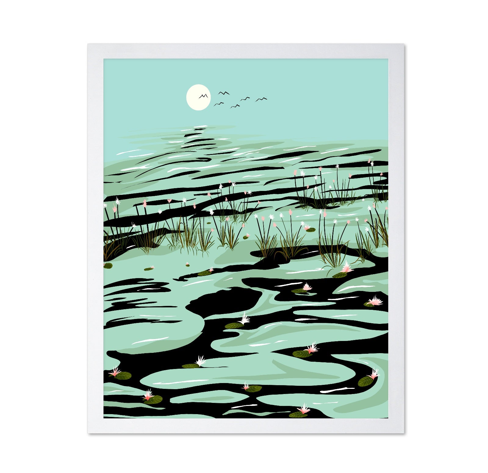 Moonlit Marsh Waters