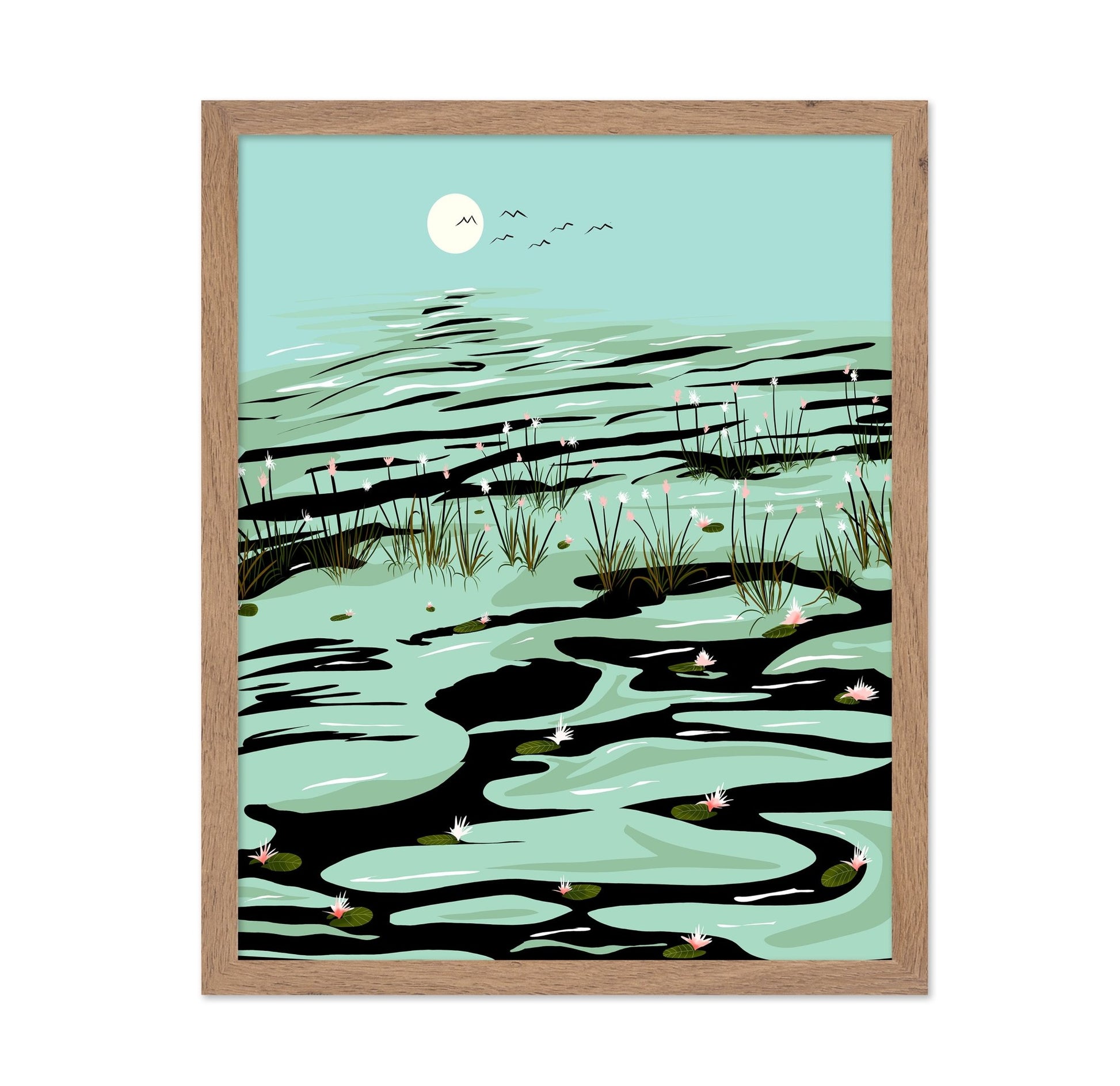 Moonlit Marsh Waters