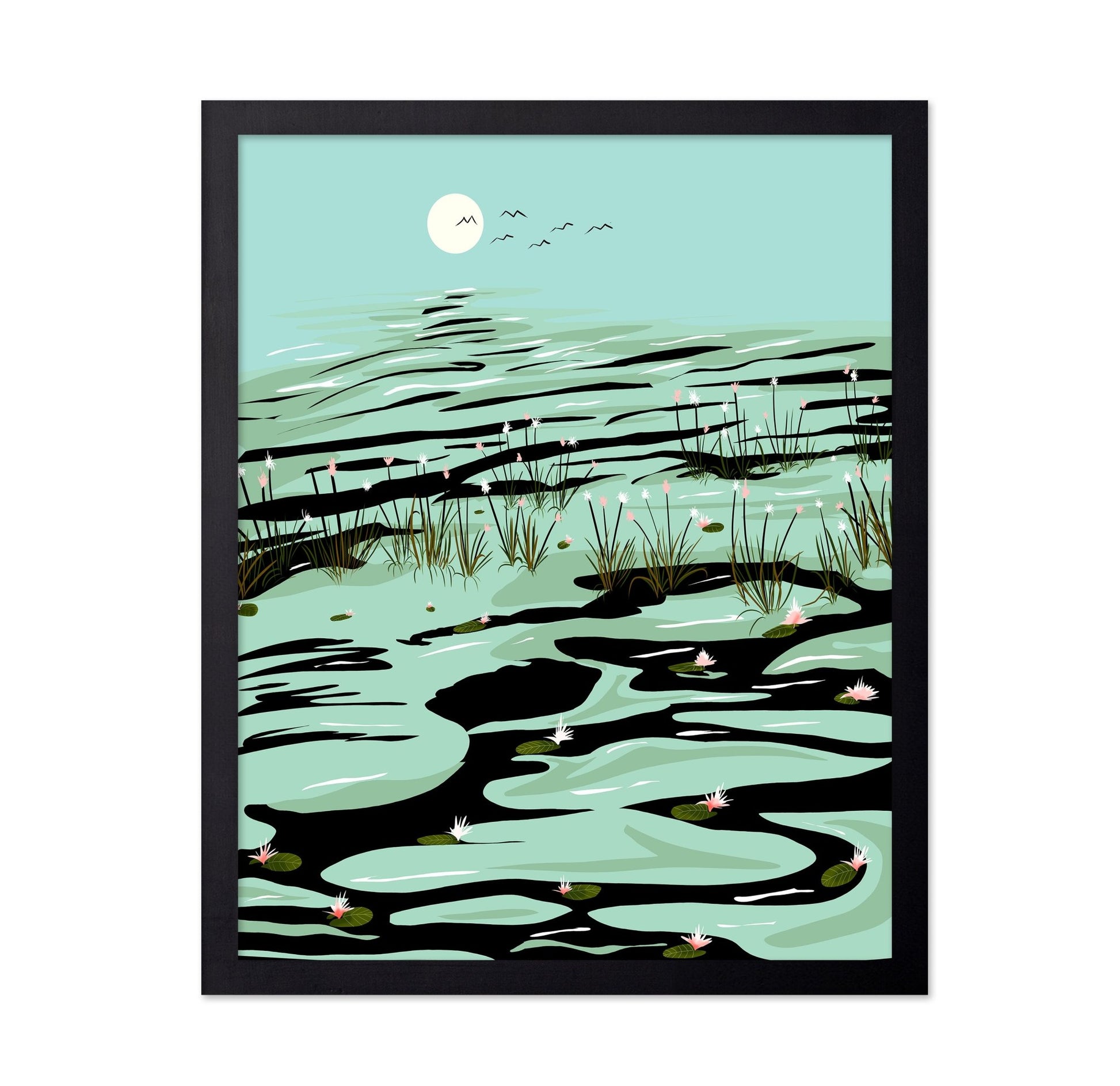 Moonlit Marsh Waters