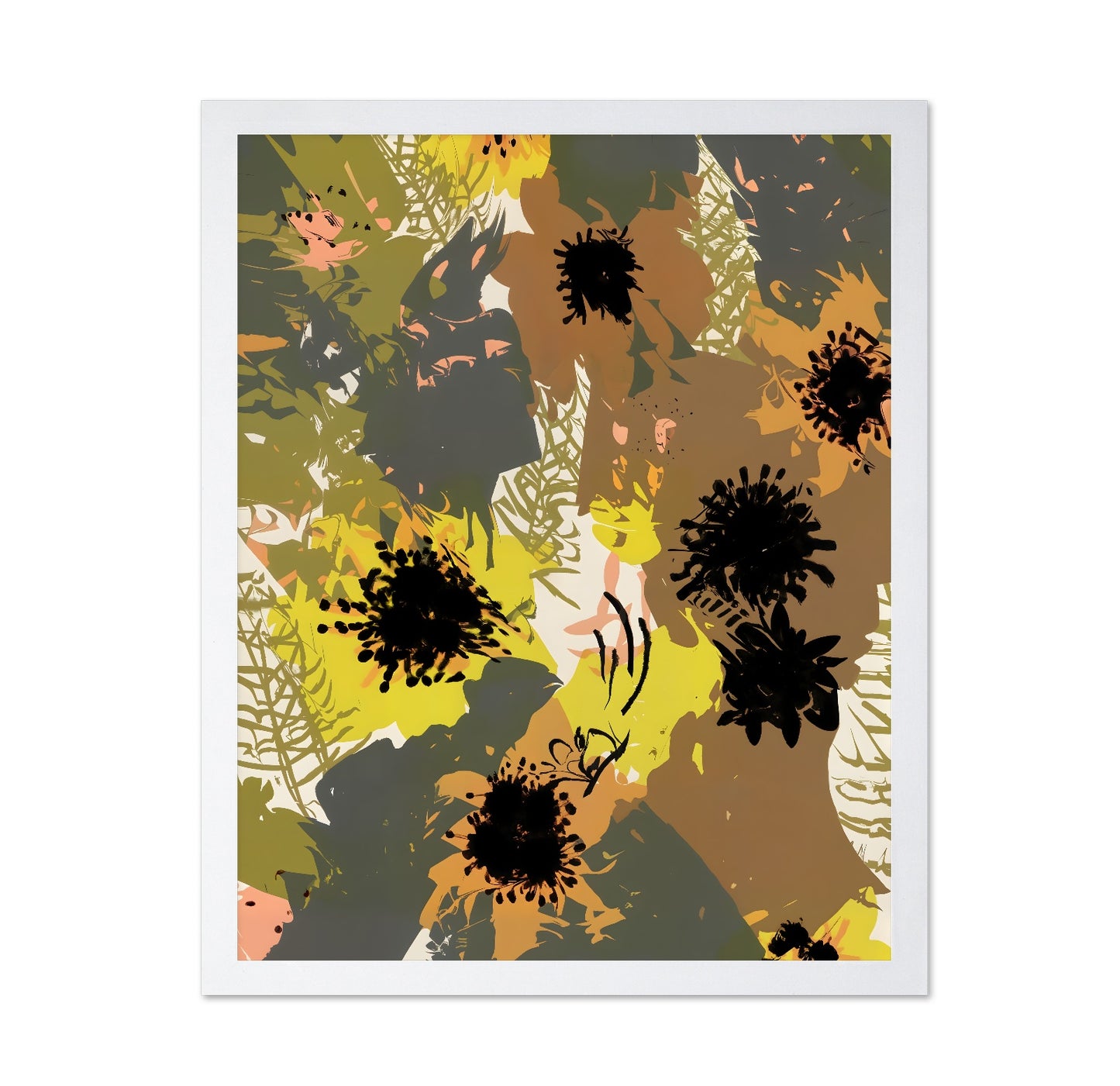 Golden Floral Silhouette