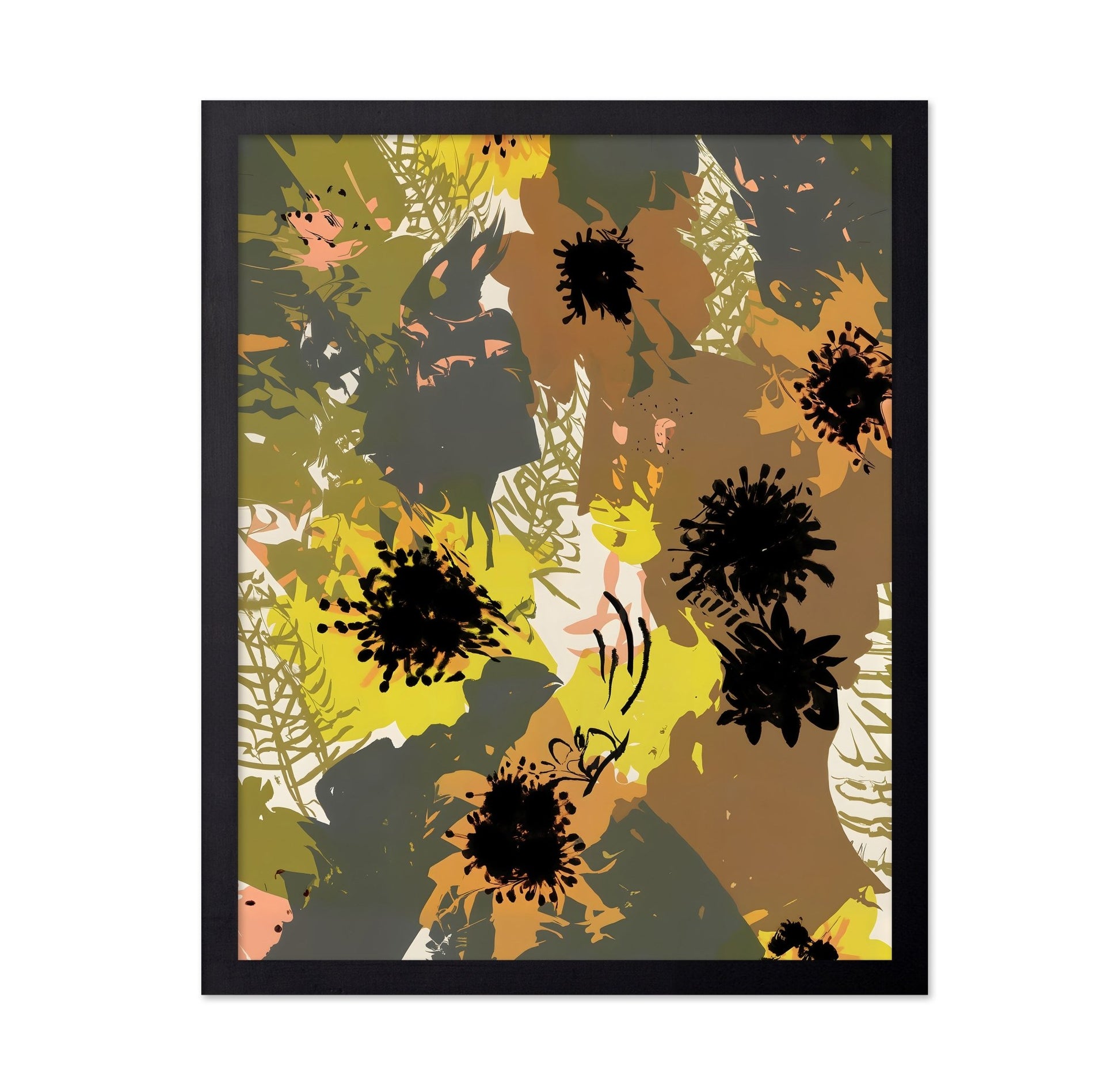 Golden Floral Silhouette