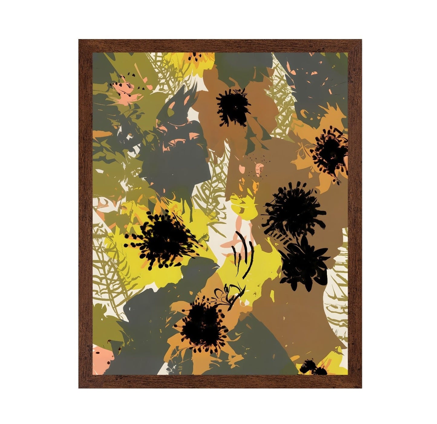 Golden Floral Silhouette