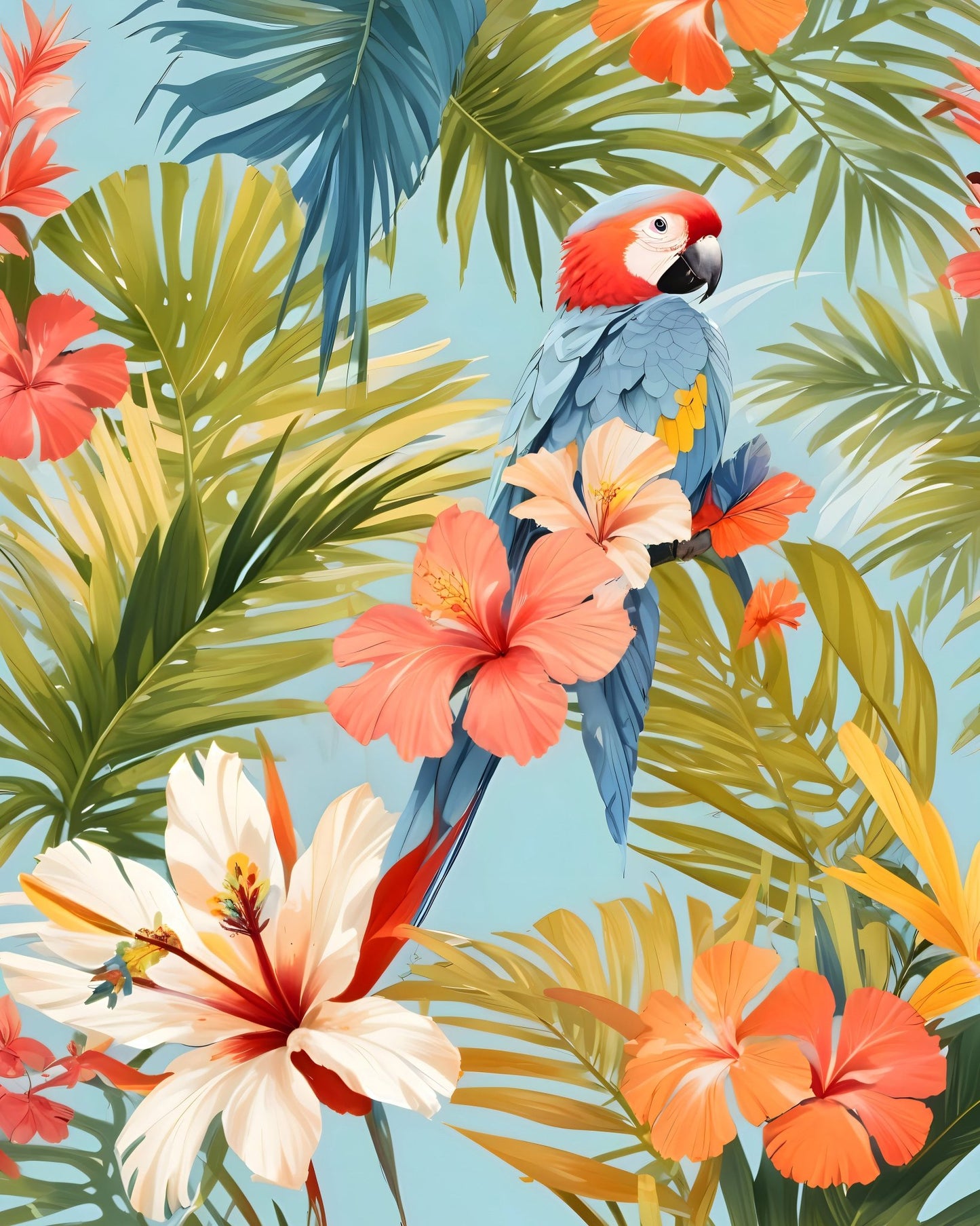 Tropical Parrot Bloom No1