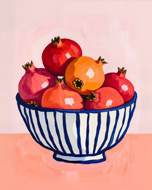 Pomegranate Bowl Still Life