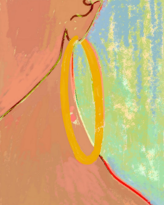 Golden Hoop Portrait