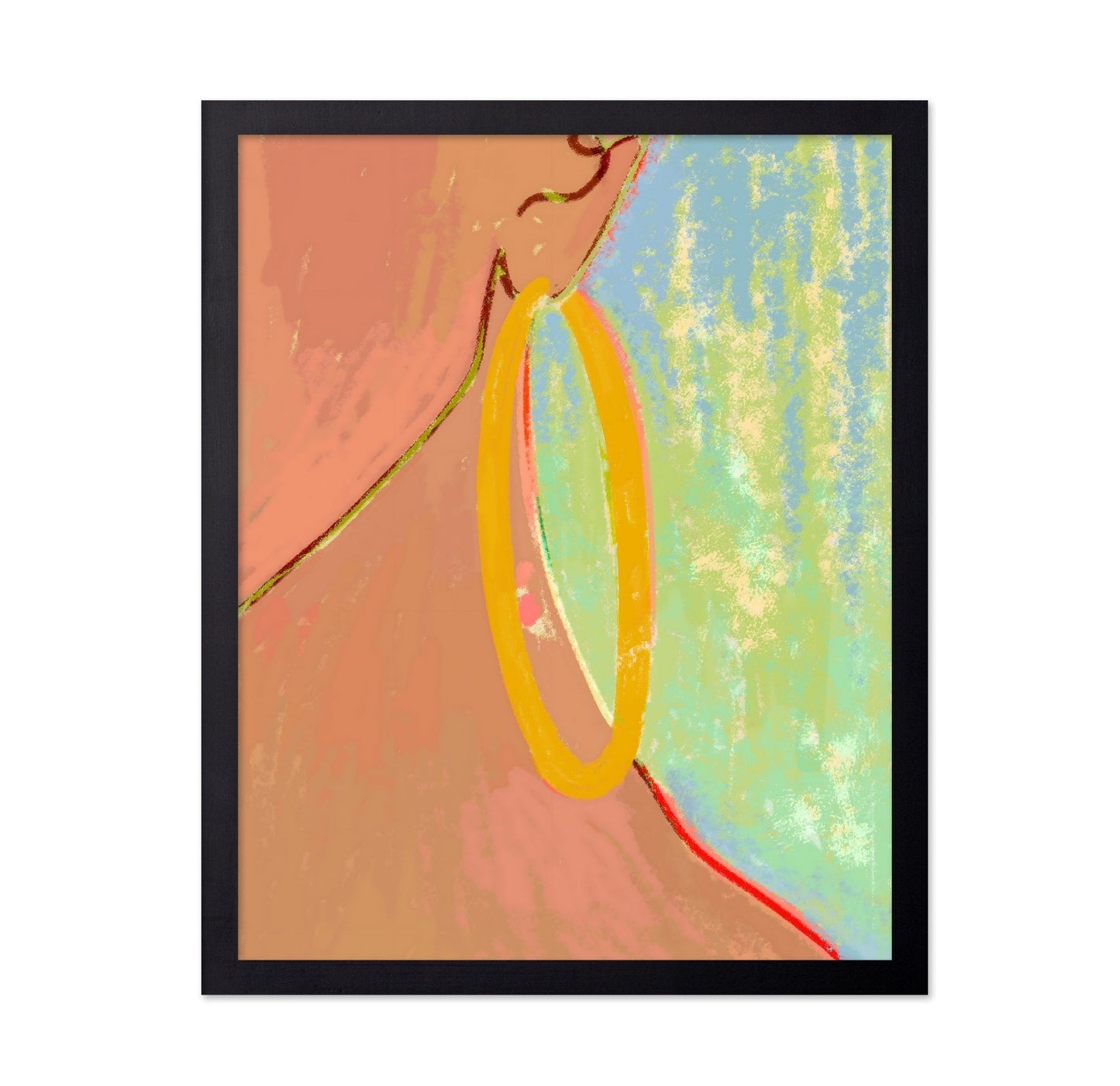 Golden Hoop Portrait