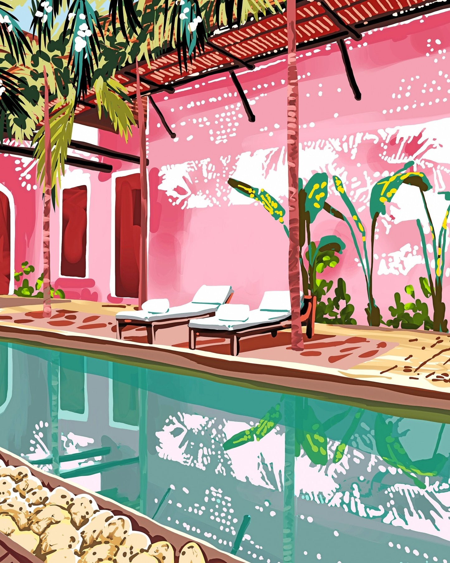 Pink Tropical Pool