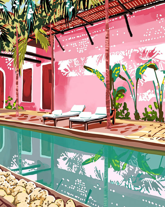 Pink Tropical Pool