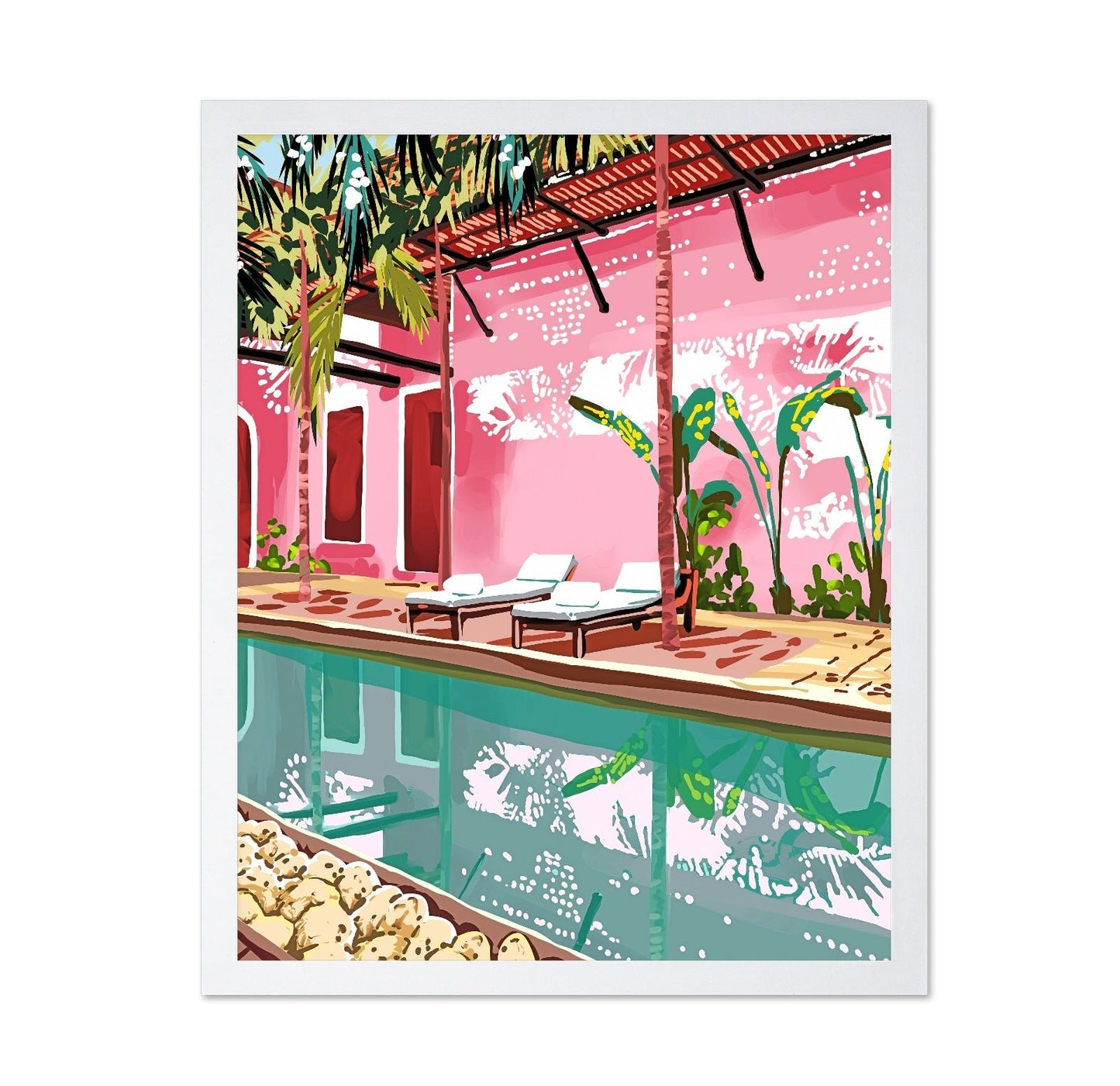 Pink Tropical Pool
