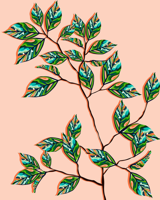 Patterned Leaf Branch