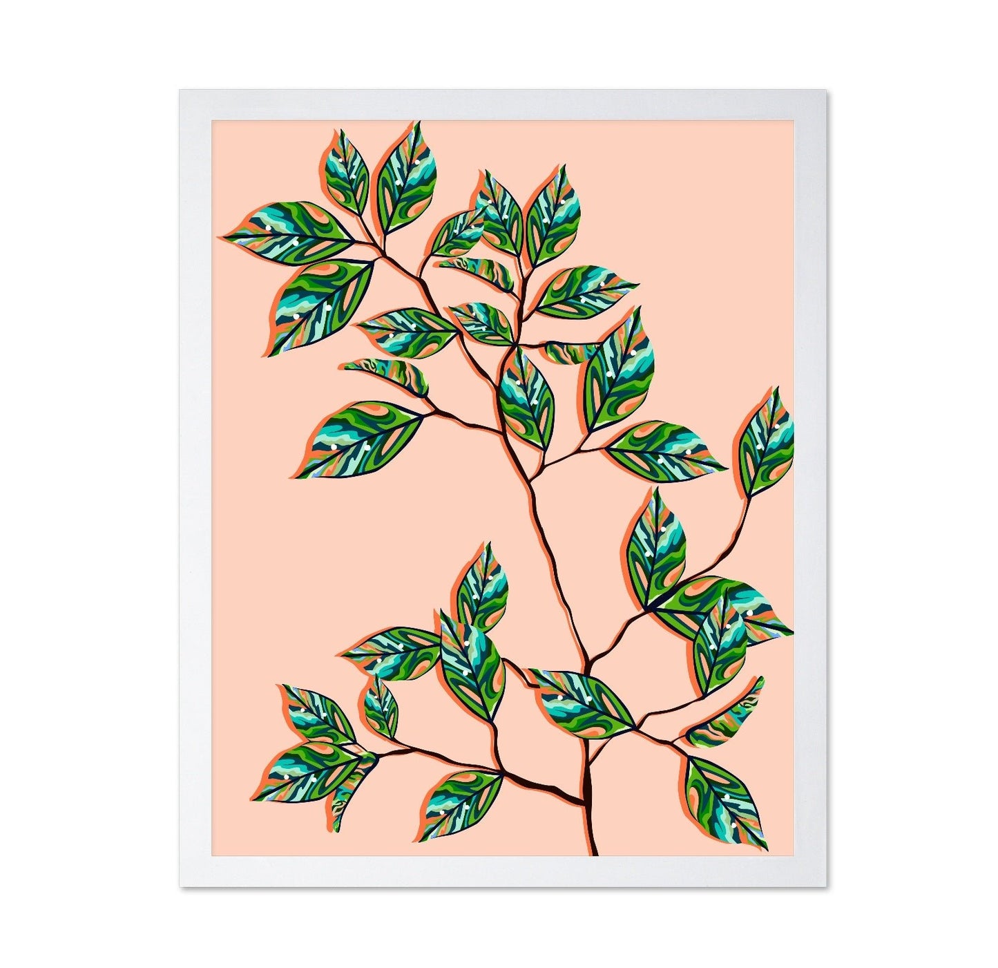 Patterned Leaf Branch