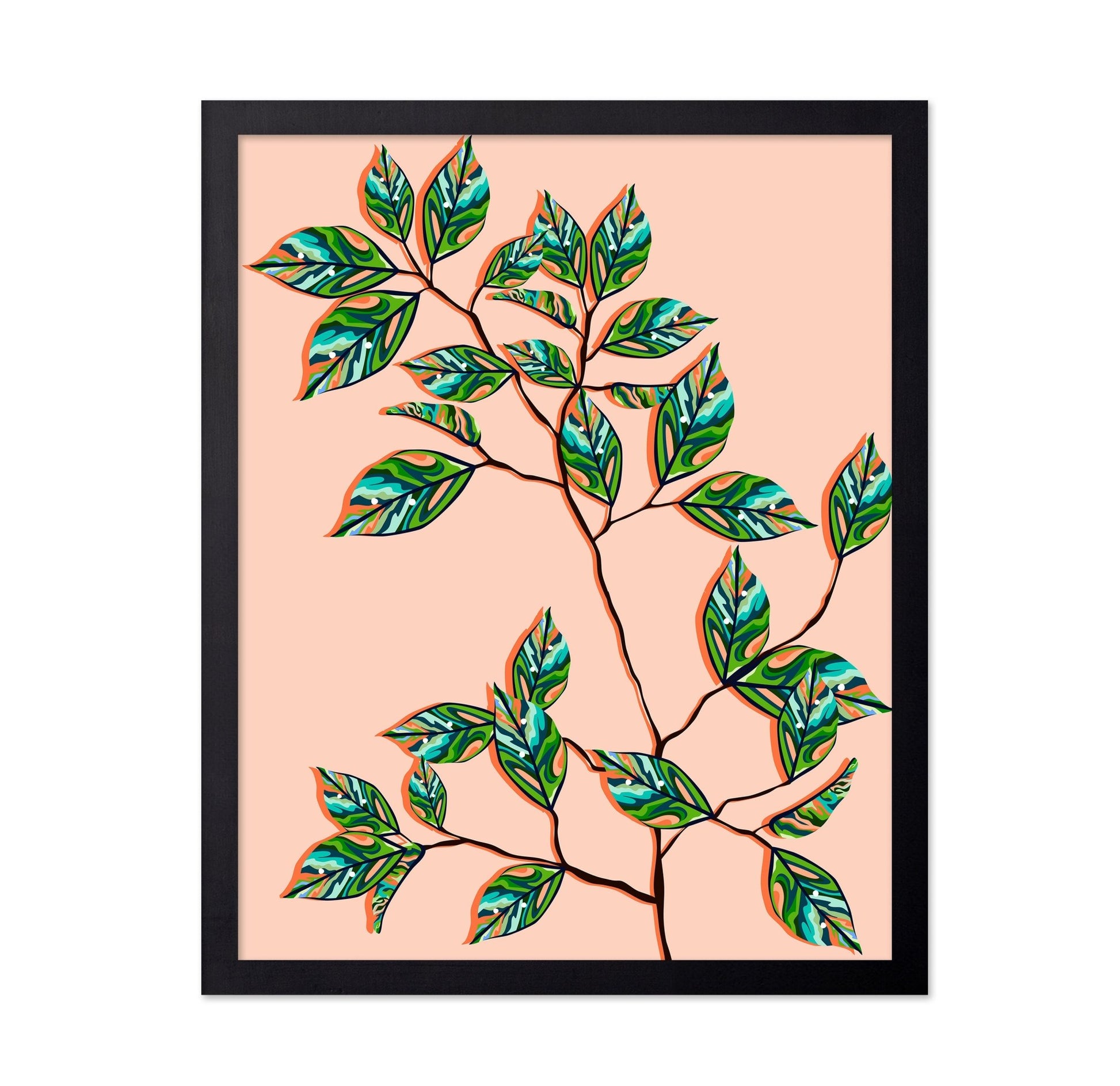 Patterned Leaf Branch